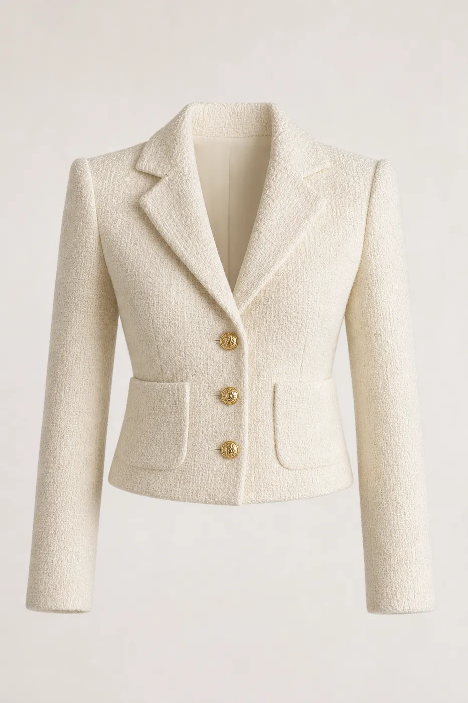 Structured Boucle Wool Blazer