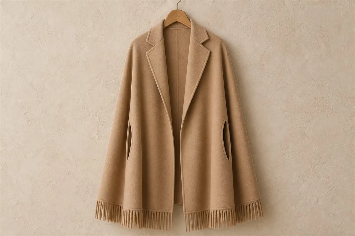 Oversized Pure Wool Cape